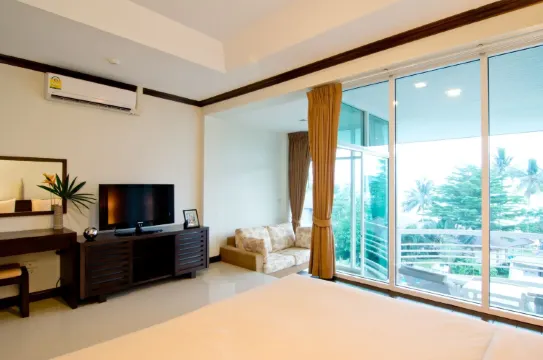 ห้องดีลักซ์ เตียงใหญ่ 1 เตียง วิวทะเล