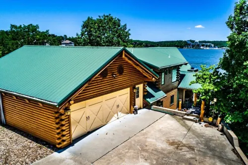 Beautiful Lakefront Lodge w/ Private Dock and Amazing 180 View from Two Decks