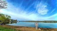 Lakeview retreat with beach access. Stylish home just steps from Deep Run Beach.