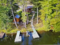 Charming 2-Bedroom Cottage Lake Property with Kayaks Firepit and Great Fishing!