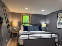 Right Off Main st &Mirror Lake, Olympic Ski Jump View! Fire Pit Hot Tub Foosball - 4-Star