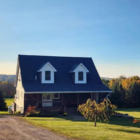 Private Finger Lakes Getaway with a Pool, Hot Tub, and Sauna, Timber Frame Porch