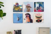 Spin Some Vinyl at a Lush Green Retreat with Two Bedrooms