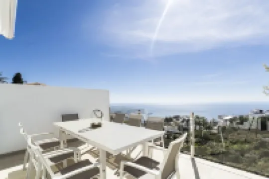 Modern villa with heated swimming pool and breathtaking view