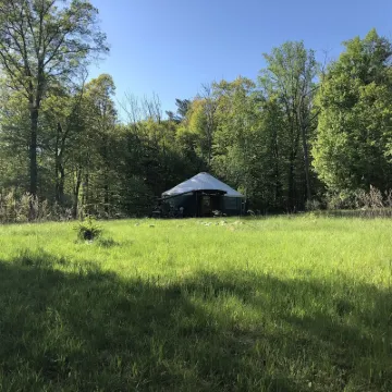 Totally secluded Yurt surrounded by waterfalls, brooks, cliffs and forest