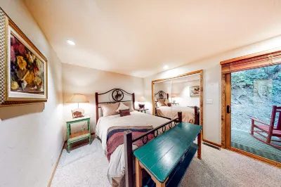 Ski-in/ski-out condo with pool, mountain view, balcony, & easy trail access