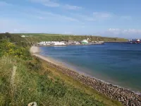 Bungalow with sea-view, near small town of Thurso.