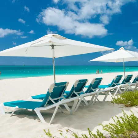Directly on Beach, Beachy Chic 2 BR - Heart of Grace Bay - Grandview Resort