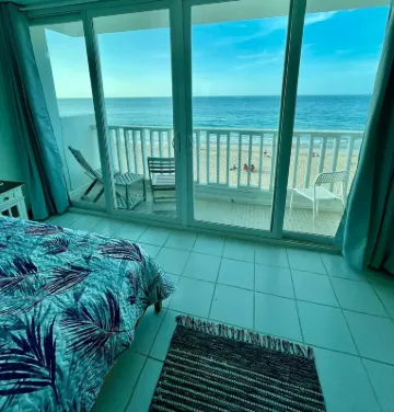 Modern Beach Front Studio -Oceanview Balcony. On CONDADO BEACH San Juan PR