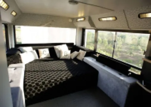 This public bus was converted into a cool and comfortable living space. Located. Hotels in Petach Tikva