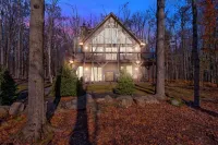 A-Frame Chalet - Mountain modern in Big Bass Lake with pool!