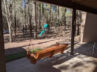 Paradise Cabin in the Pines<br>Comfortable Patios and porch swing <br>Watch kids play