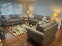 5 bedroom, 3 bath, beautiful hickory kitchen, large living space, sleeps 14