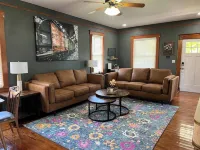 Blue house on 5th! Arcade room, fire pit, privacy fenced yard, and more!!