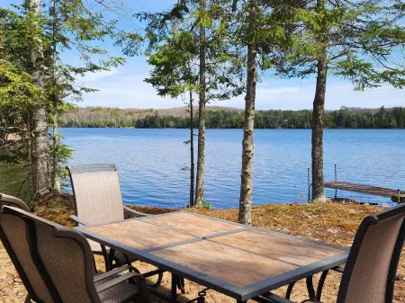 Cabin with private peninsula on Presque Isle Chain of Lakes!