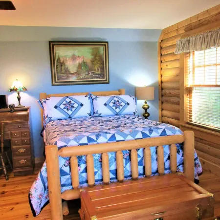 ALPINE LOG CABIN/COZY, COMFORTABLE, MODERN/BLUE RIDGE MOUNTAINS NEAR BOONE N.C.