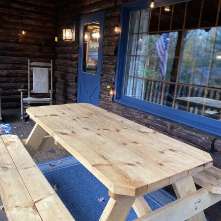 The perfect ADK log cabin getaway on 4 acres and 5 min. to town!