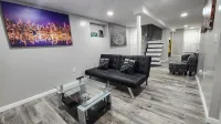Cozy 2 Bedroom Luxury Basement Near Airport-NYC -Dream Mall -Prudential Center