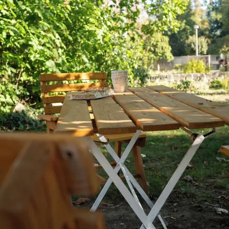 In the Center of Quedlinburg, Quiet and with a View of the Garden and Parking Space