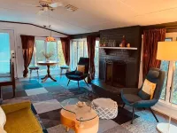 Indigo Blue modern open vibe on tree lined street