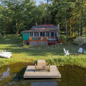 Magical lakeside retreat with hot tub + dog friendly!