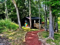 Three Cabins On The River in Downtown Sparta #hike #kayak #tinyhousecollection