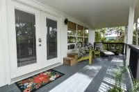 Beautiful St.George Island Pool Home, Large Patio Pool Surround & Fire Pit Area.