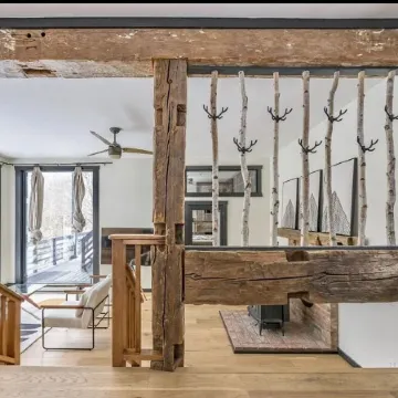 New - Cozy Modern: Stunning Views,3 Mins Ski,BBQ,Fire Pit,Game Room,Walk to Town