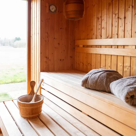 Idyllically situated villa in country house style with sauna Ideal for groups & families