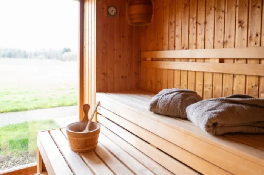 Idyllically situated villa in country house style with sauna Ideal for groups & families