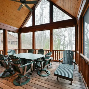 Custom-Built Log Cabin Family Friendly Home on Round Lake, Close to Trails!