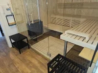 Color magic blue in the Harz apartment Smilla with sauna, terrace and bicycle shed