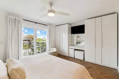 30A Gulf Side-60 Steps To Private Beach-7 Palms-Gated Community-Camp Creek Lake