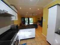 Self catering accommodation with a garden view. 100mt from the beach