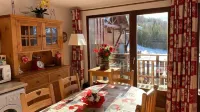 on the slopes with panoramic views of the area