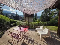 Vars les Claux. Terrace and Garden.  Private Parking. Linen Provided, Beds Made.