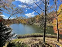 Waterfront cabin in the mountains. Peaceful, relaxing setting.