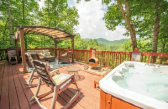 Smoky Mtn Cabin Near Bryson City Hot Tub & Views