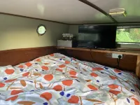 Charming Dutch Steel Cruiser Boat on the River Medway in the Garden of England