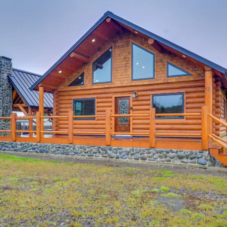 Pavilion w/ Hot Tub! Trybett Cabin 2 in Forks
