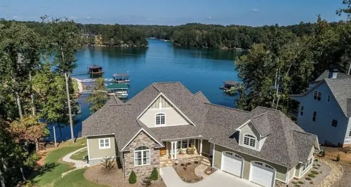 New! Lakefront with Views from Every Window - With Dock, Fire Pit, BBQ, Kayaks