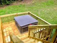 Homey Cozy Dog Friendly Cabin Surrounded by Beautiful Mountain Trees w/Hot Tub+