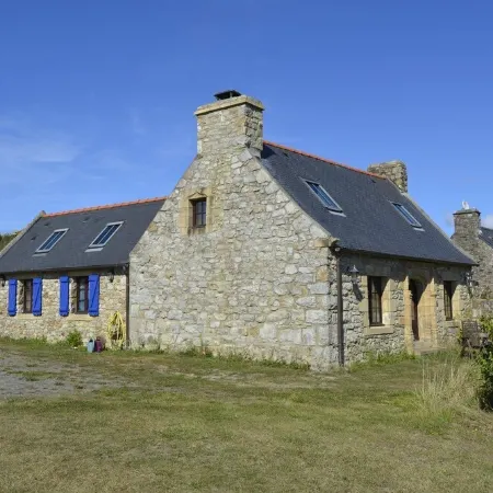 Traditional Breton house next to the village of La Palue