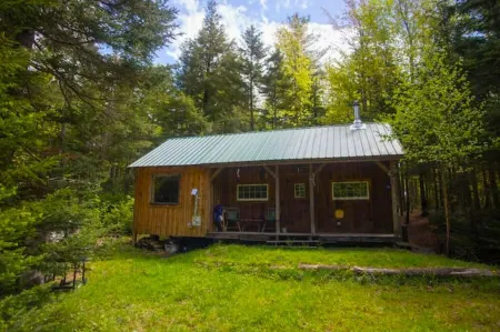 Cabin-7 Minutes to Ski Stratton-Woodstove-Firepit-Brook on Property-Views-Dog OK
