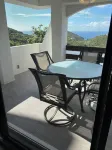 2-bedroom condo with WiFi, AC   View of  water from deck   Pool