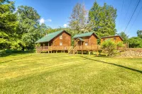Scenic Log Cabin with Fire Pit and Stocked Creek! - Homestays