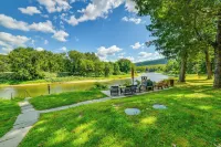 Riverfront Hallstead Cabin: Fire Pit + Fall Views! - 3-Star