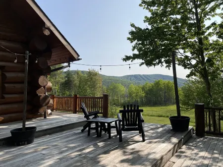 Luxury Log Cabin-Windham Mountain.  Amazing sunsets, large lawn, deck, fireplace