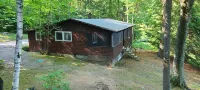 Lakefront Rustic 1930s dog friendly Cabin w/lg screened porch near Lake George