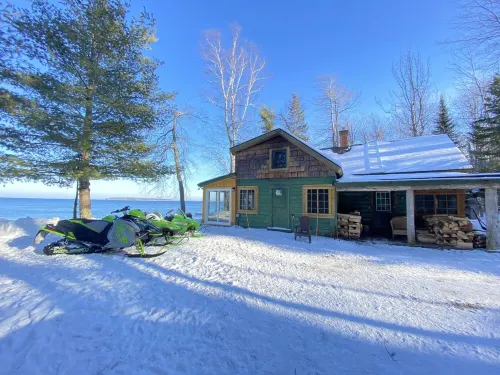 Near Munising.and and  Snowmobile trails